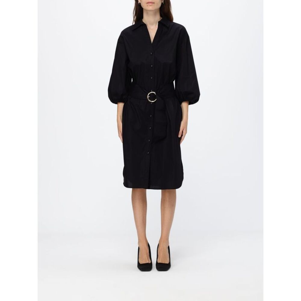 Twinset Women Twinset Cotton Midi Shirtdress With Puff Sleeves